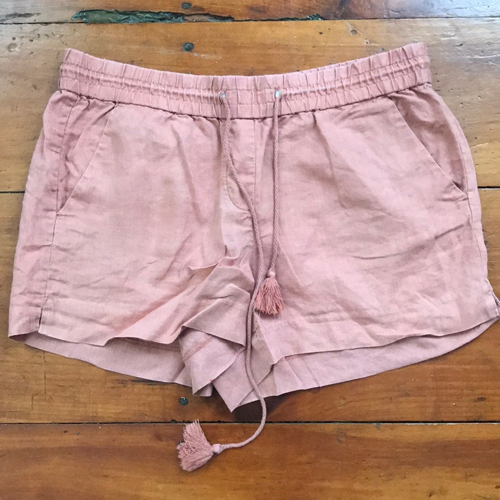 Linen Dusty Coral Loft Shorts